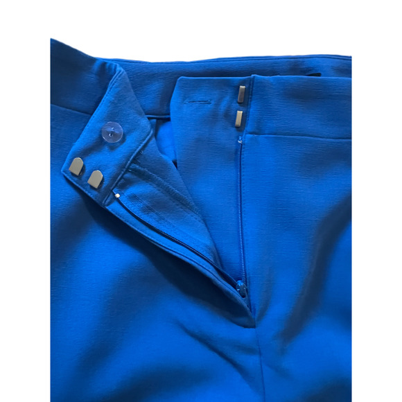 Ann Taylor Factory Pants Womens Size 8 Blue Straight Leg Hook and Eye Close - Picture 5 of 7